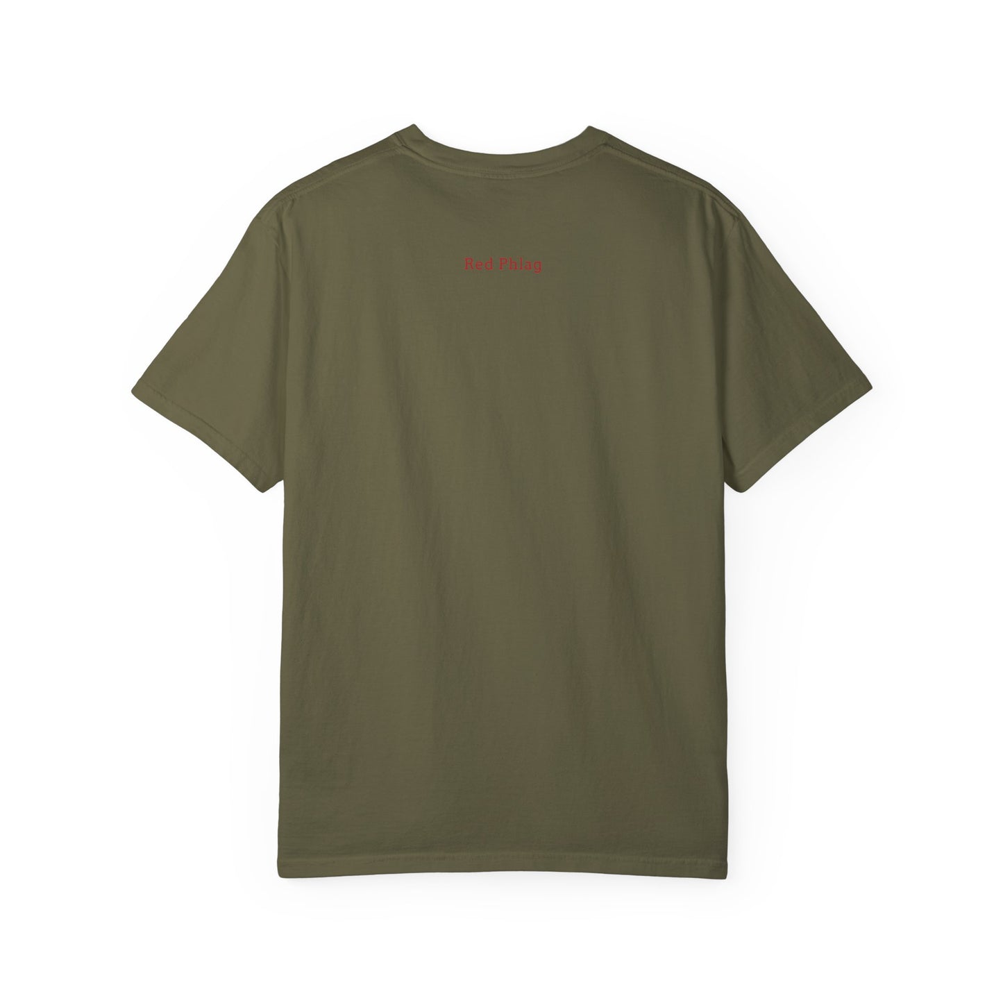 Red Phlag Grid Garment-Dyed T-shirt
